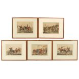 Property of a lady - a set of four 19th century hunting prints after Henry Alken, plates I-IV,