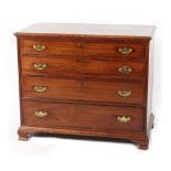 Property of a gentleman - a late 18th century George III mahogany chest of four long graduated