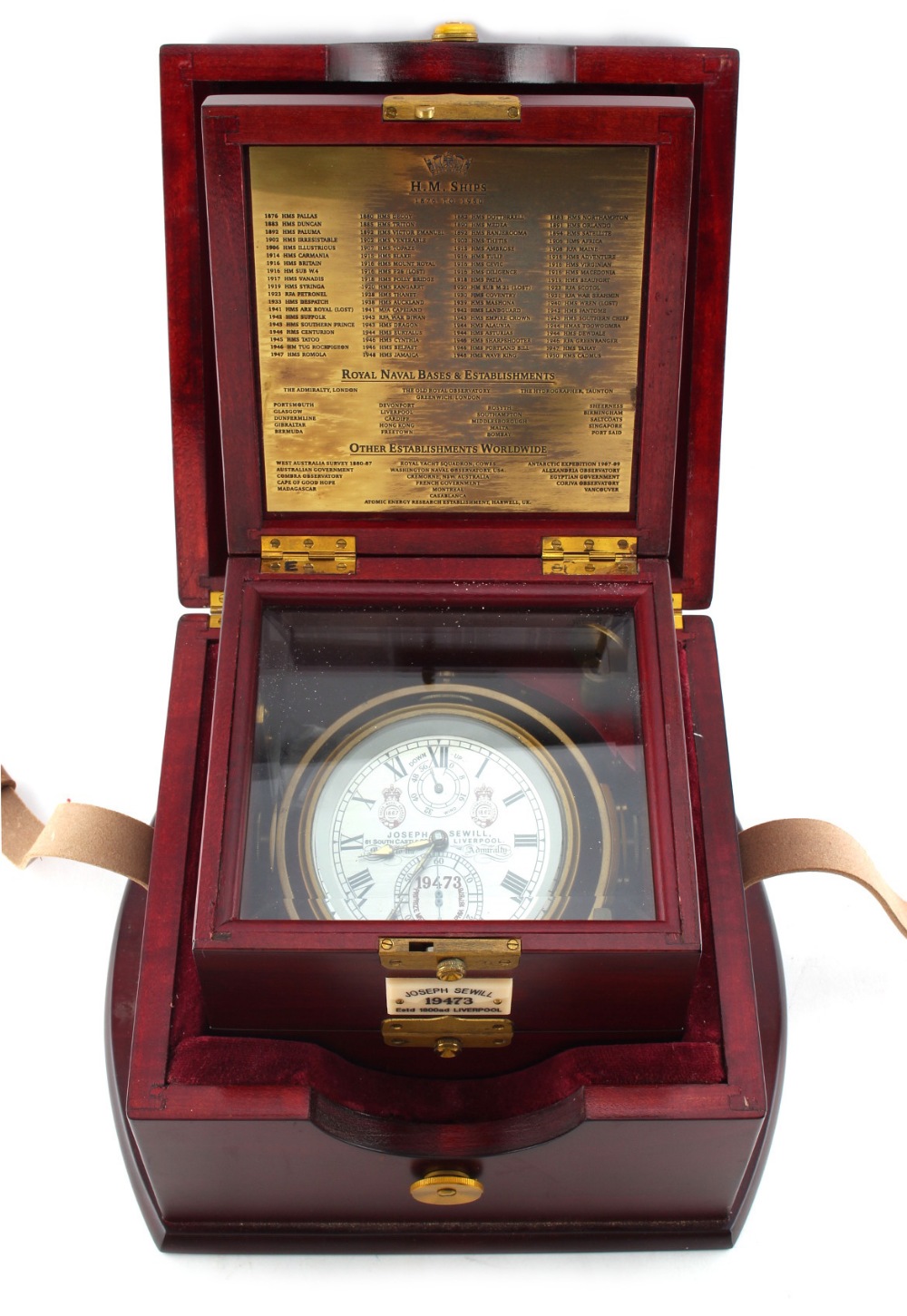Property of a deceased estate - a modern marine chronometer by Joseph Sewill, Liverpool, number