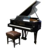 Property of a deceased estate - a Steinway model O ebonised case 5ft 10in grand piano, 88-note,