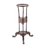 Property of a deceased estate - an 18th century George III mahogany wig stand.