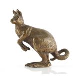 Property of a gentleman - a late 19th / early 20th century Austrian bronze model of a kangaroo,