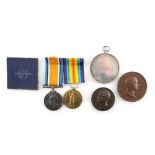 Property of a lady - a pair of First World War military medals awarded to A-311889 A.Sgt F.H.