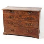 Property of a deceased estate - a George III mahogany chest of two short & three long graduated