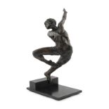 Property of a deceased estate - a bronze resin sculpture of a male dancer by Martin Wright, on
