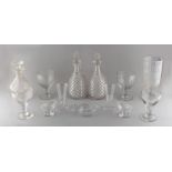 Property of a deceased estate - thirteen assorted glass items, 19th century & early 20th century,