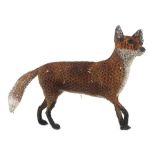 Property of a deceased estate - a wire mesh model of a fox, 25.5ins. (64.7cms.) high.