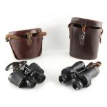 Property of a deceased estate - a pair of Carl Zeiss 8 x 30 binoculars, in original leather case;