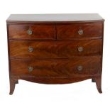 Property of a deceased estate - an early 19th century George IV mahogany bow-fronted chest of two