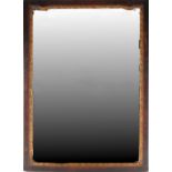 Property of a lady - an early 18th century walnut & parcel gilt rectangular framed wall mirror, with