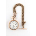 Property of a lady - a Waltham 9ct gold cased keyless wind pocket watch, Birmingham 1927, with