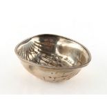 Property of a gentleman - a novelty silver dish modelled as a walnut shell, Spanish marks, 4.