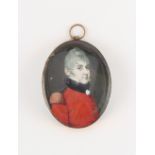 Property of a gentleman - an early 19th century English school portrait miniature on ivory depicting