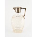 Property of a lady - a late Victorian silver mounted cut glass claret jug, Cooper Brothers,