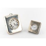 Property of a lady - a large late Victorian silver cased goliath pocket watch case, the morocco back