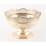 Property of a gentleman - a silver pedestal bowl, Roberts & Belk, Sheffield 1929, 8.7ins. (22cms.)