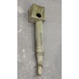 Property of a lady - an 18th century lead pump head, dated 1773.