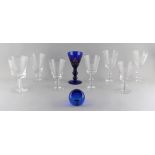 Property of a deceased estate - eight drinking glasses relating to the Worshipful Company of Glass