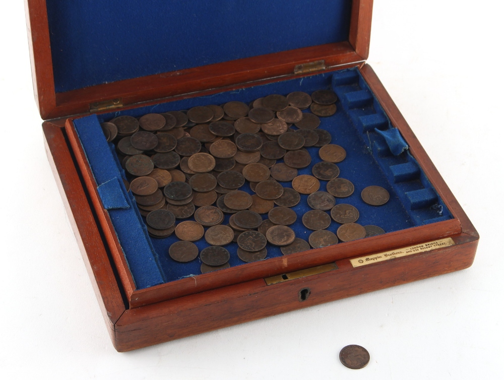 Property of a gentleman - coins - approximately 150 bronze farthings, mostly QV, including one