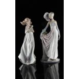 Property of a deceased estate - two Lladro figures of ladies, model numbers 5283 and 6777, losses to