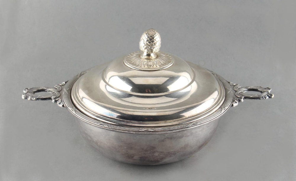 Property of a deceased estate - a Christofle silver plated tureen with pineapple finial, 13.9ins. ( - Image 2 of 4