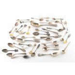Property of a lady - a bag containing assorted silver spoons, approximately 721 grams total.