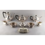 Property of a lady - a quantity of silver plated items including a pair of 19th century bottle