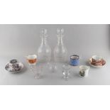 Property of a lady - a quantity of 19th century glass & ceramics including a pair of decanters