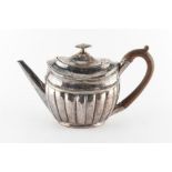 Property of a lady - a George III provincial silver teapot, John Robertson, Newcastle 1799,
