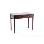 Property of a gentleman - an 18th century George III mahogany side table with frieze drawer &