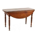 Property of a gentleman - a late 19th / early 20th century French cherrywood pembroke kitchen table,