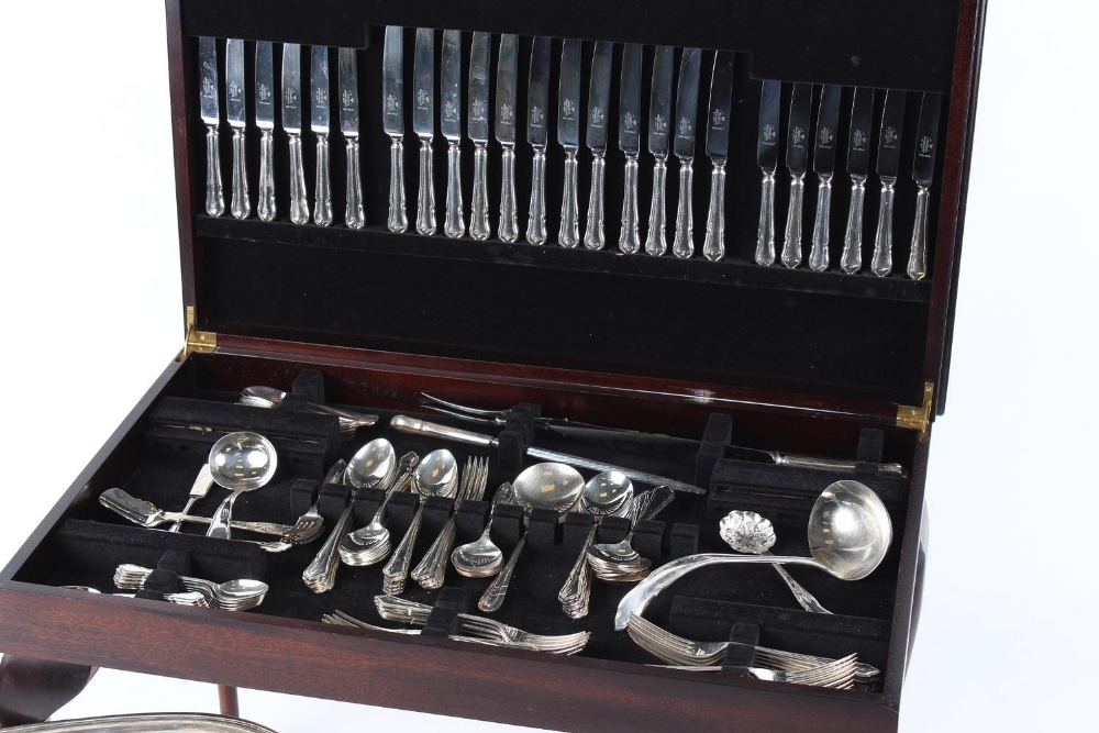 Property of a lady - a canteen table containing a silver plated cutlery set & other silver plated - Image 2 of 2