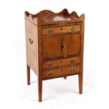 Property of a deceased estate - a George III mahogany tray-top commode, 19.75ins. (50cms.) wide (