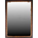 Property of a lady - an early 18th century walnut & parcel gilt rectangular framed wall mirror, with