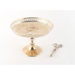 Property of a gentleman - an early 20th century silver pedestal dish, Birmingham 1928, 7.75ins. (