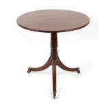 Property of a gentleman - an early 19th century George IV mahogany circular topped occasional table,