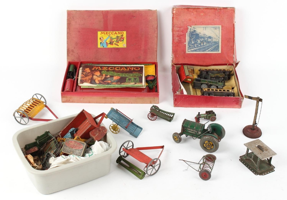 Property of a deceased estate - a boxed Meccano No.7 set; together with a boxed Mettoy tinplate