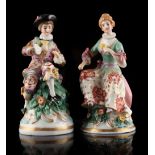 Property of a deceased estate - a pair of late 19th / early 20th century Continental porcelain