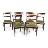 Property of a deceased estate - a set of six early 19th century William IV rosewood dining chairs
