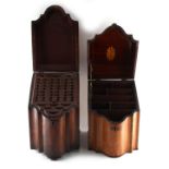 Property of a deceased estate - an 18th century George III mahogany knife box with original interior