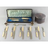 Property of a deceased estate - a quantity of assorted silver plated items including a biscuit box