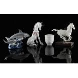 Property of a deceased estate - a Lladro group of dolphins, model number 6470; together with a