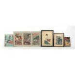 Property of a lady - Japanese woodblock prints - Yoshitoshi (1839-1892) - an oban triptych depicting