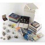 Property of a lady - a collection of coins, including cased United Kingdom proof coin sets 1972-1994