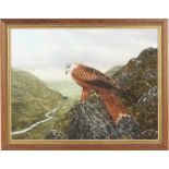 Property of a lady - Geoffrey Campbell Black (b.1925) - GOLDEN EAGLE IN LANDSCAPE - oil on canvas,