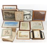 Property of a gentleman - a quantity of assorted framed pictures & prints including an 18th