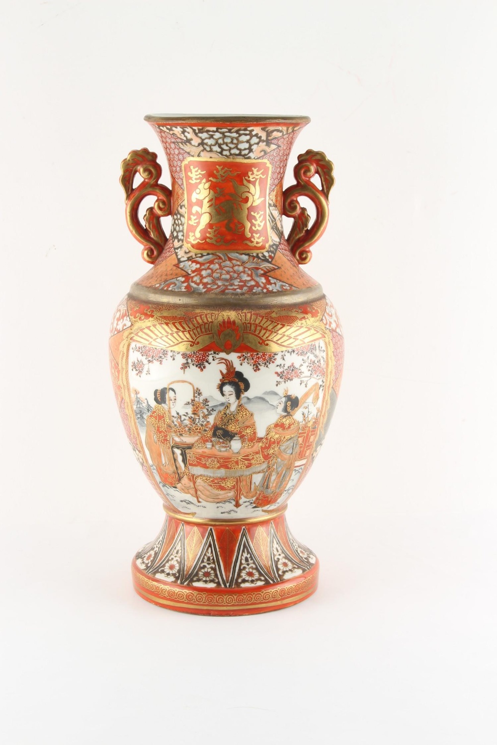 Property of a lady - a late 19th / early 20th century Japanese Kutani vase, six character mark to - Image 2 of 3