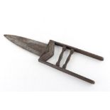 Property of a deceased estate - an Indian decorated steel scissor action katar or suwayyah, 18th /