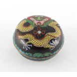 Property of a lady - a Chinese cloisonne bun shaped box & cover, late 19th / early 20th century,
