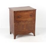 Property of a lady - an early 19th century George IV mahogany commode, on swept bracket feet, 24.